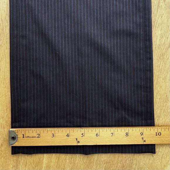 CABI WORK IT PINSTRIPE TROUSERS WOMEN’S sz 16 Wide Leg High Rise Black NWOT - Picture 12 of 12